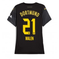 Borussia Dortmund Donyell Malen #21 Fußballbekleidung Auswärtstrikot Damen 2024-25 Kurzarm